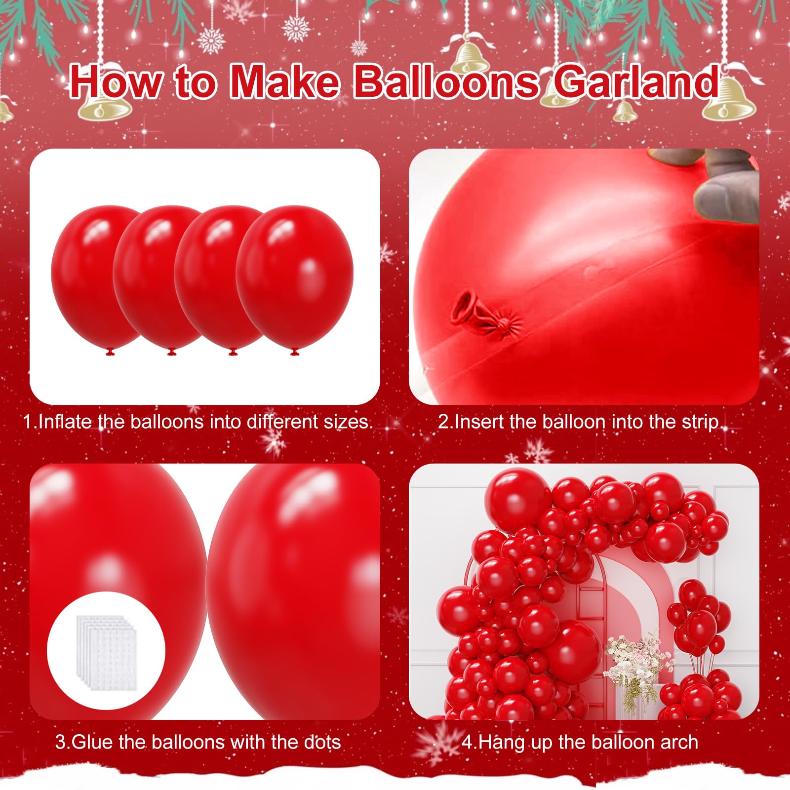 Mobacurty 10in red balloons offer versatile decor options