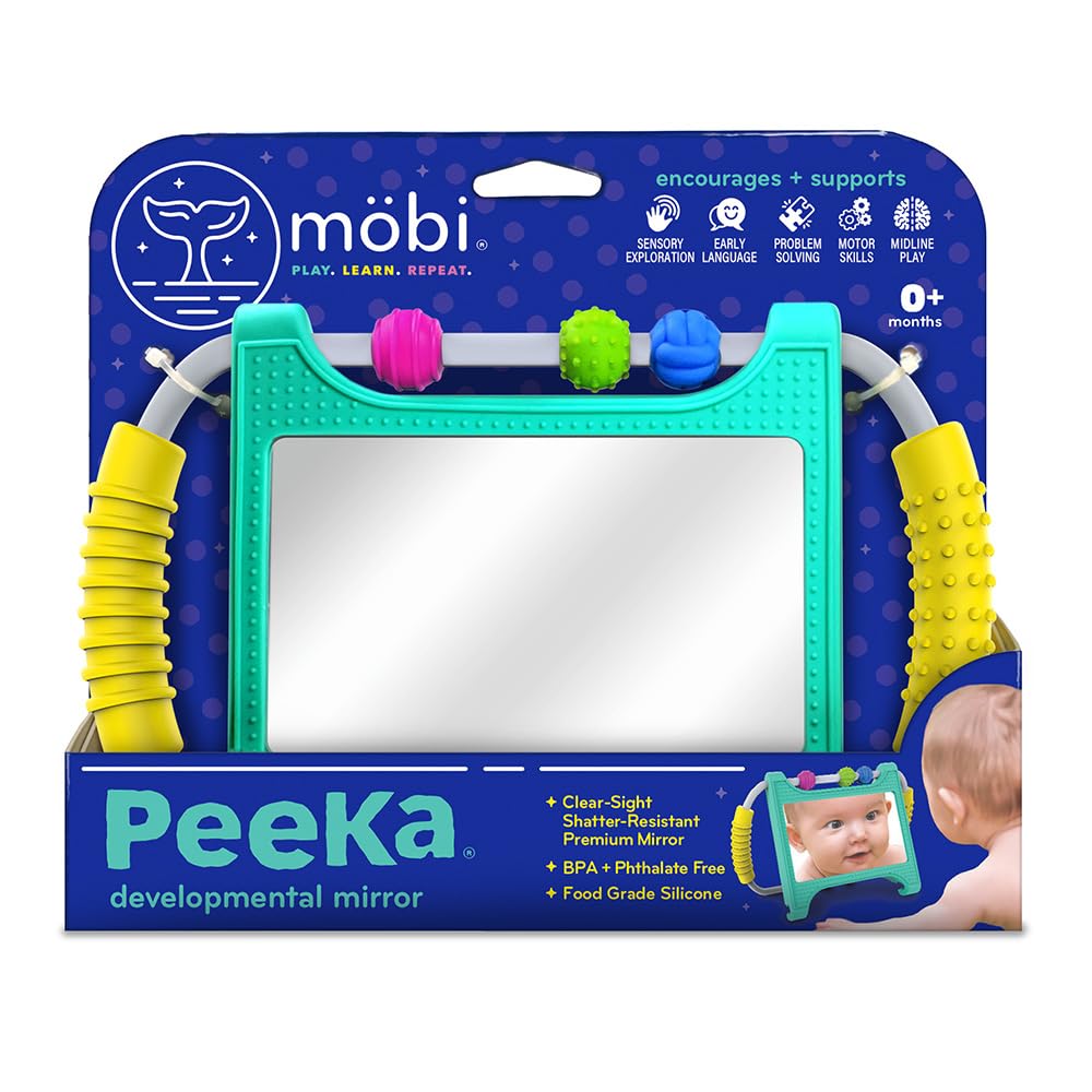 MÖBI Mobi Peeka mirror for tummy time with safe reflection and engagement.