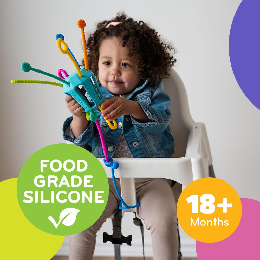 MÖBI Zippee textured cords stimulating senses for engaging early play sessions