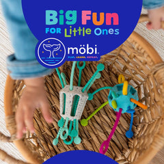 MÖBI Zippee shown in a toddler play setup with Montessori-inspired learning