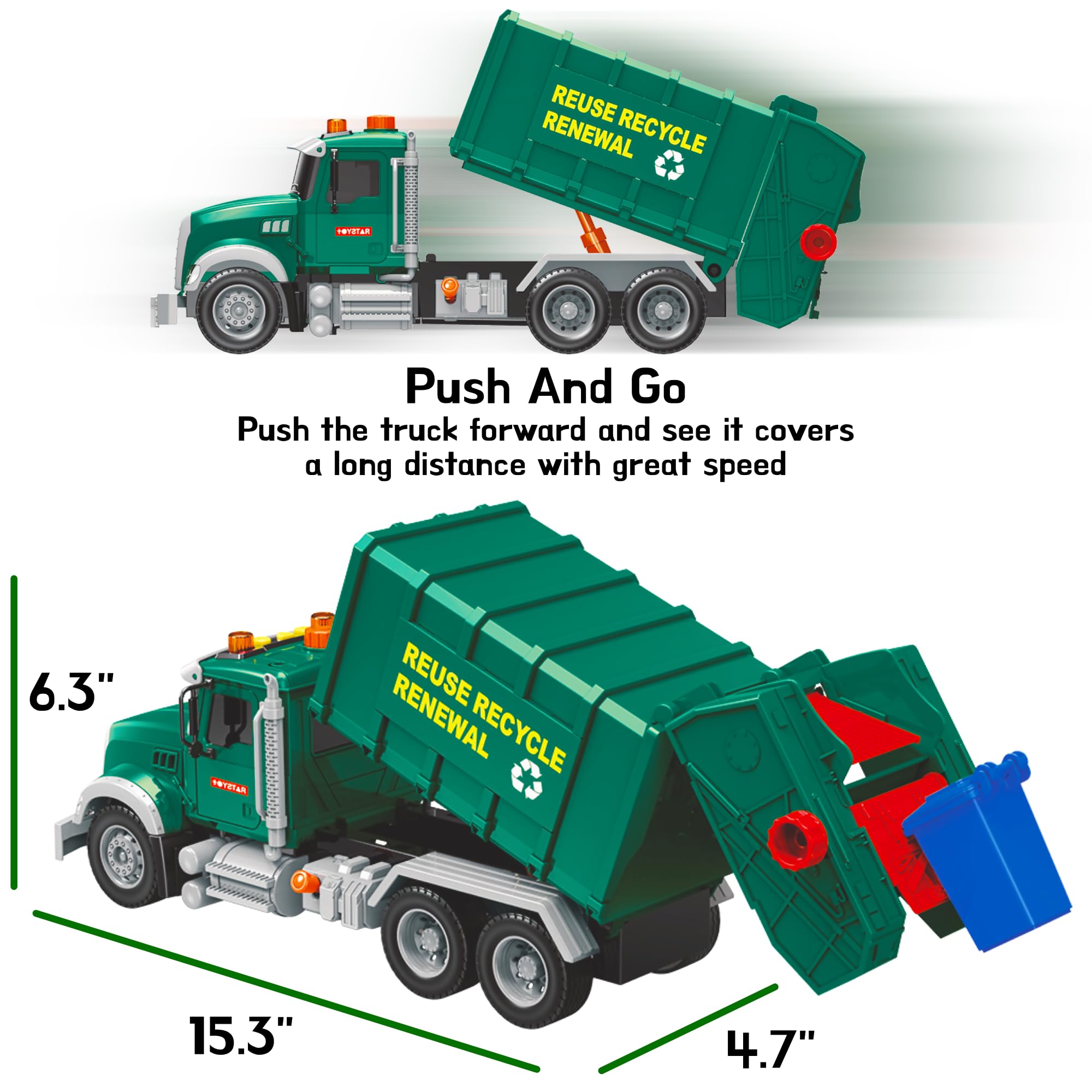 Mobius Toys pump-action lift demonstrates moving bins during pretend collection.