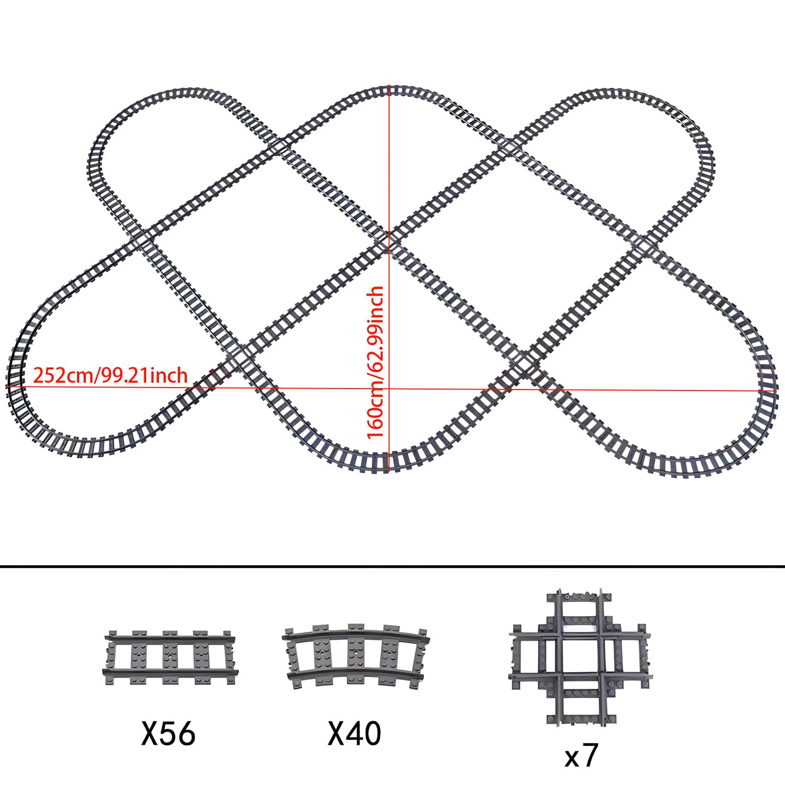 MOCBROPCS 7-crossing rails enable realistic railroad intersections.