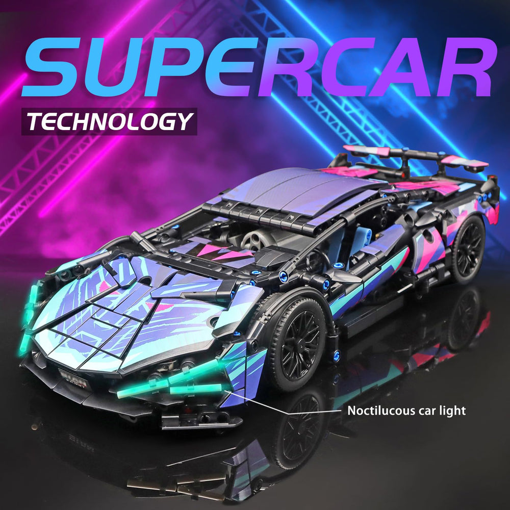 MOCBROPCS RC car side profile with tri-color scheme highlighting aerodynamics for display