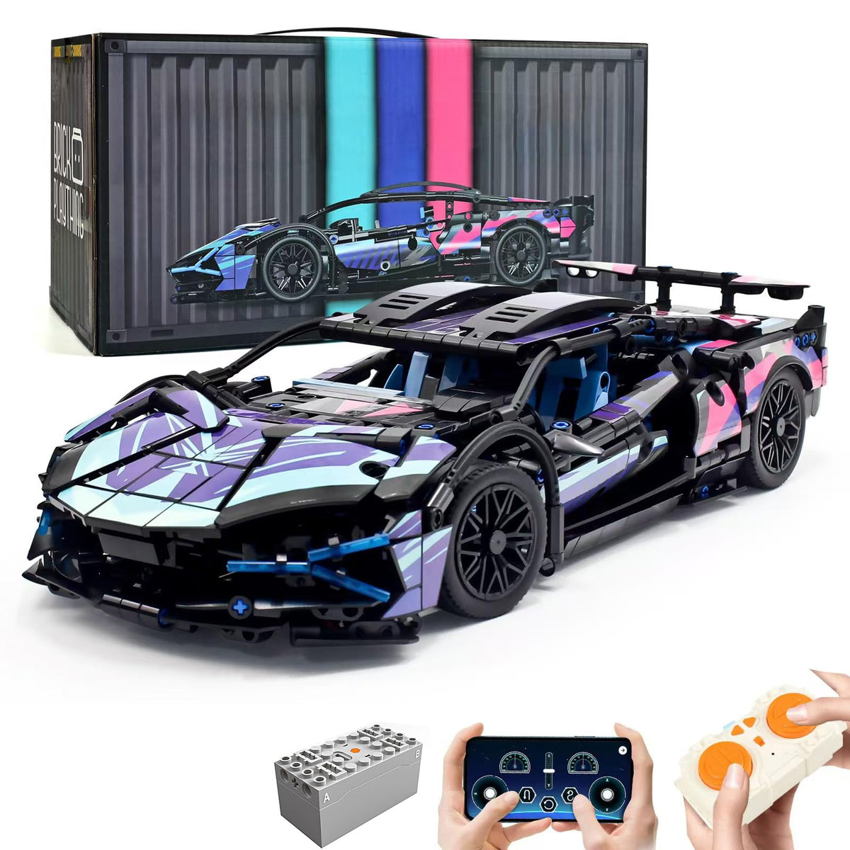 MOCBROPCS remote-control car front view; ideal for display and action-packed play