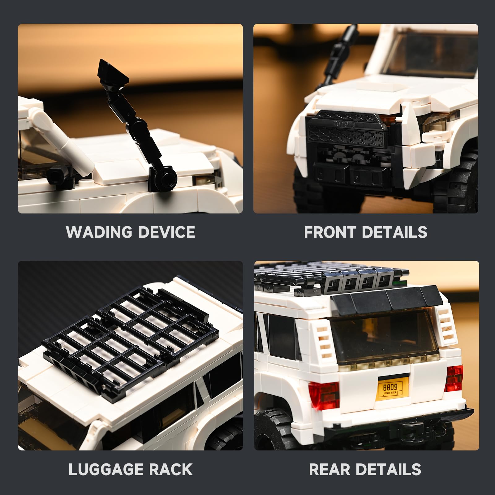 MOCBROPCS Toyota 4Runner off-road detail for vibrant diorama-ready model.