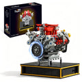 MOCBURIKU Mini V8 Engine Kit runs to show piston motion for hands-on learning.