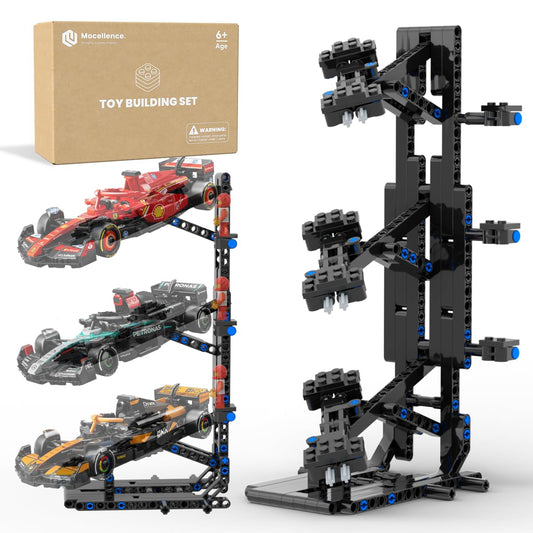 Mocellence 3-layer display stand for Lego Speed Champions, secure and stylish showcase