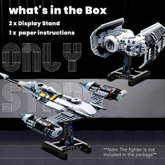 Mocellence front view display stand showcases Lego models clearly.