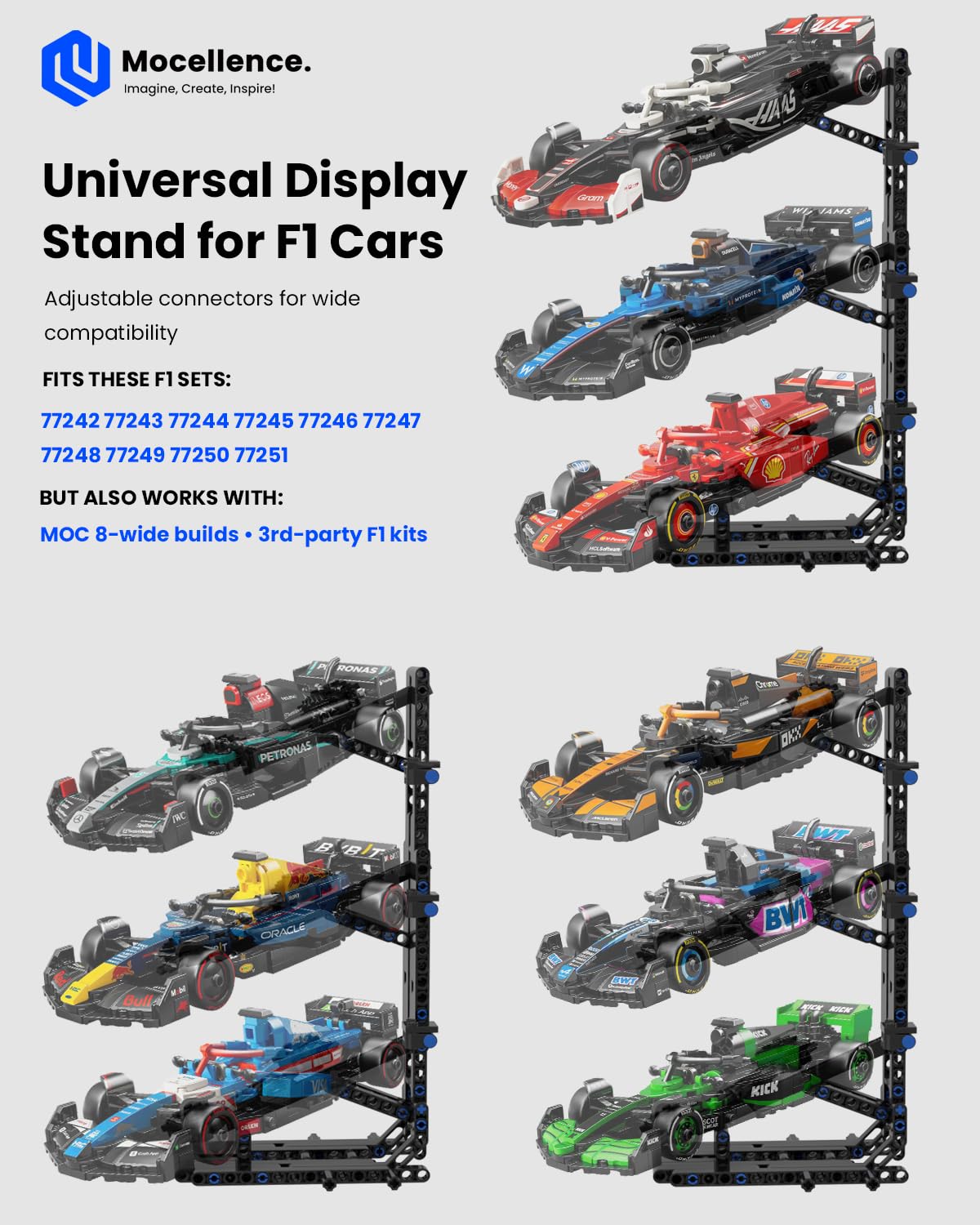 Mocellence stand assembly for kids 6+, a fun build and tidy display