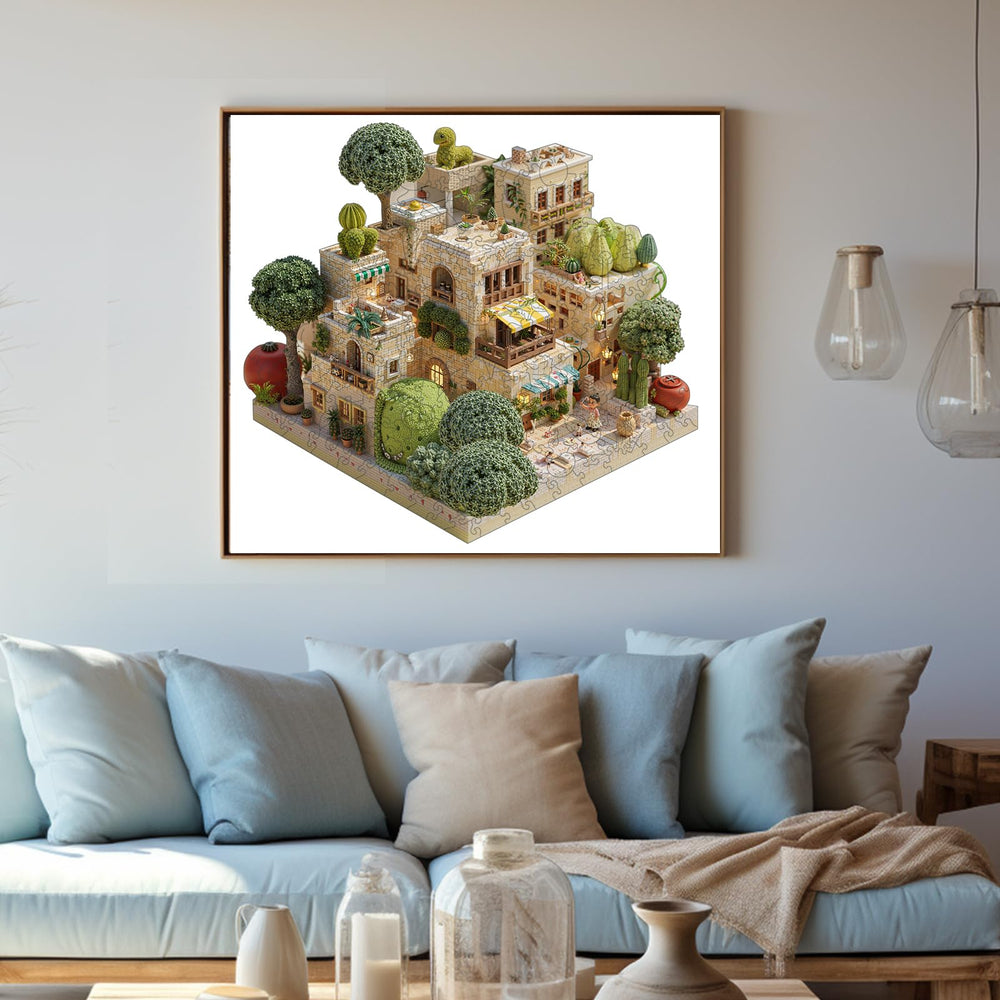 Mocfesk puzzle becomes decorative art for living rooms.