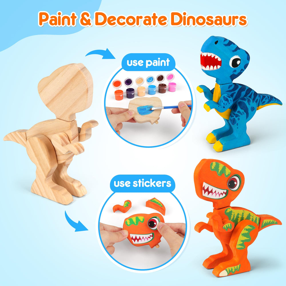 Mocoosy dinosaur paint palette with vibrant colors for kids' art