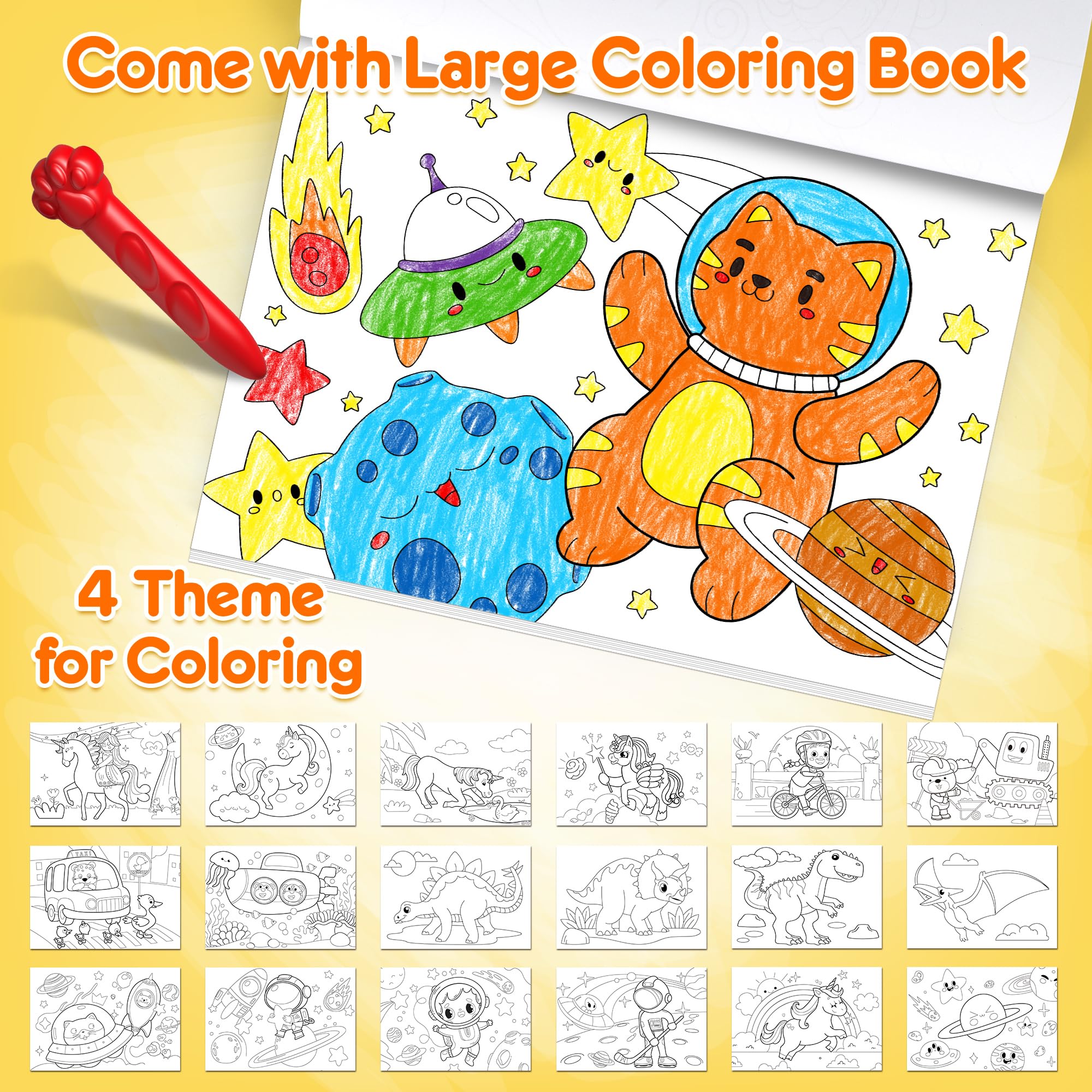 Mocoosy toddler crayons with jumbo size for easy grip and mess-free playtime.