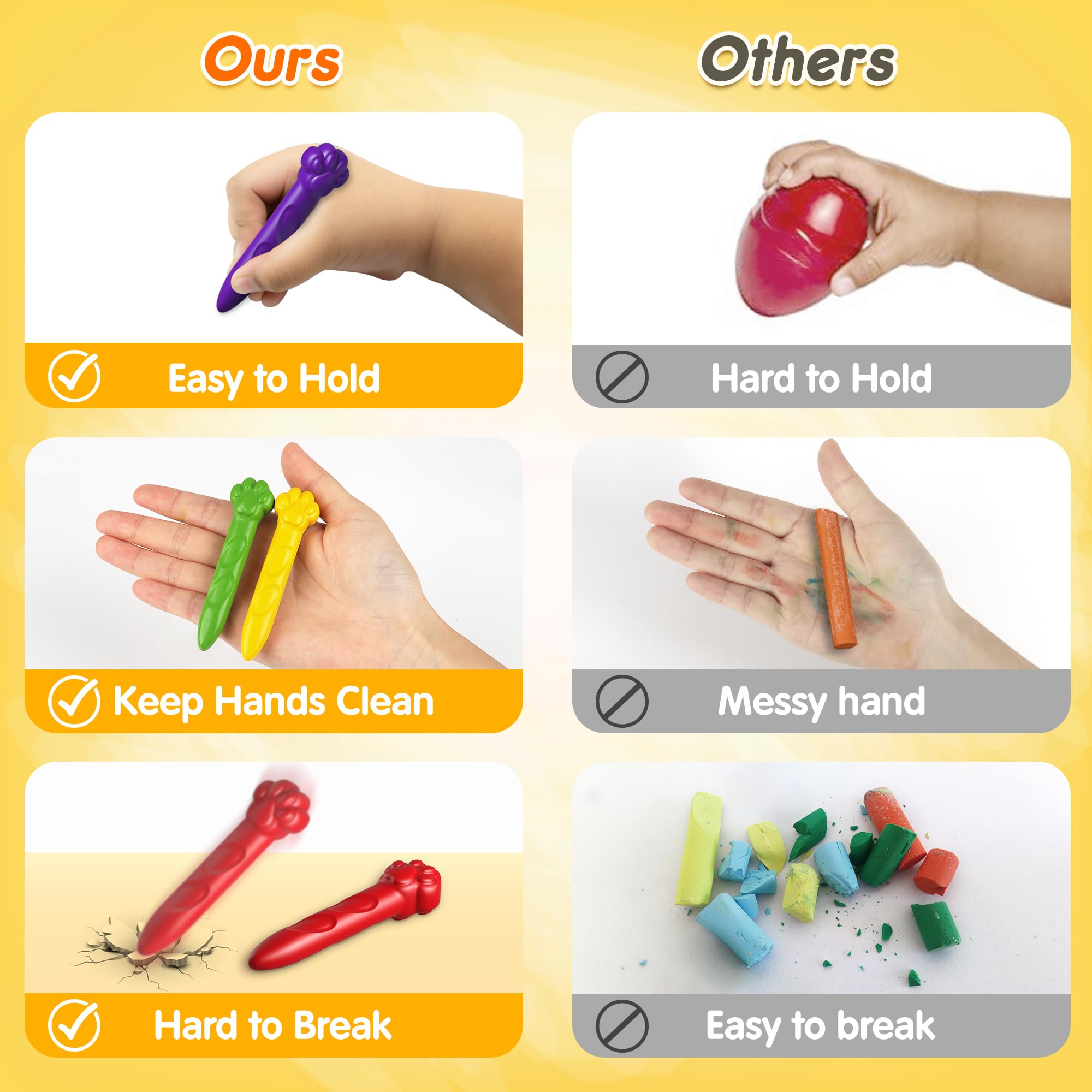 Mocoosy crayons featuring kitten paw designs inspire playful art sessions.