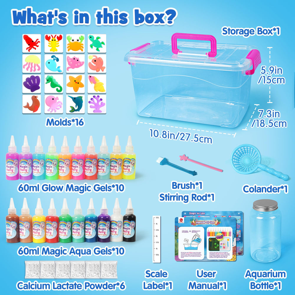 Mocoosy Water Elf Kit with 16 molds enables diverse underwater creature crafting.