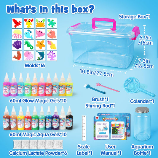 Mocoosy Water Elf Kit with 16 molds enables diverse underwater creature crafting.