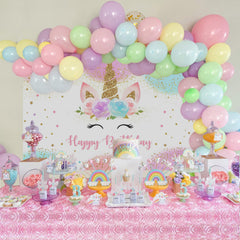 Mocsicka pastel rainbow glitter backdrop perfect for birthday photos and party decor.