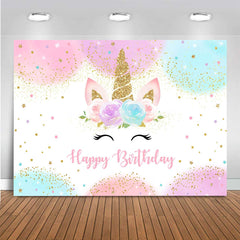 Mocsicka unicorn birthday backdrop 5x3ft adds vibrant photo background for parties.