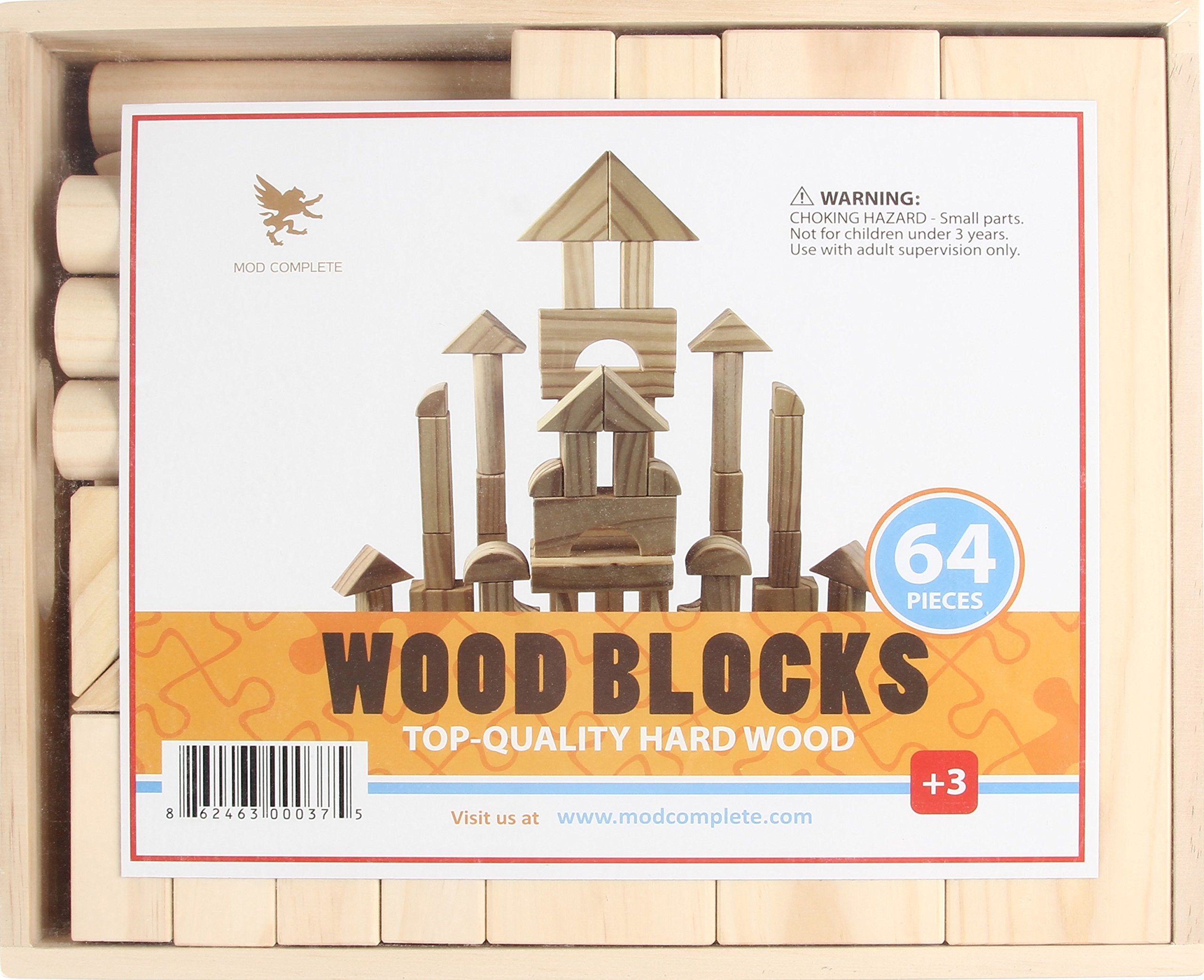 MOD Complete wooden blocks ideal for party favors and classroom activities alike.