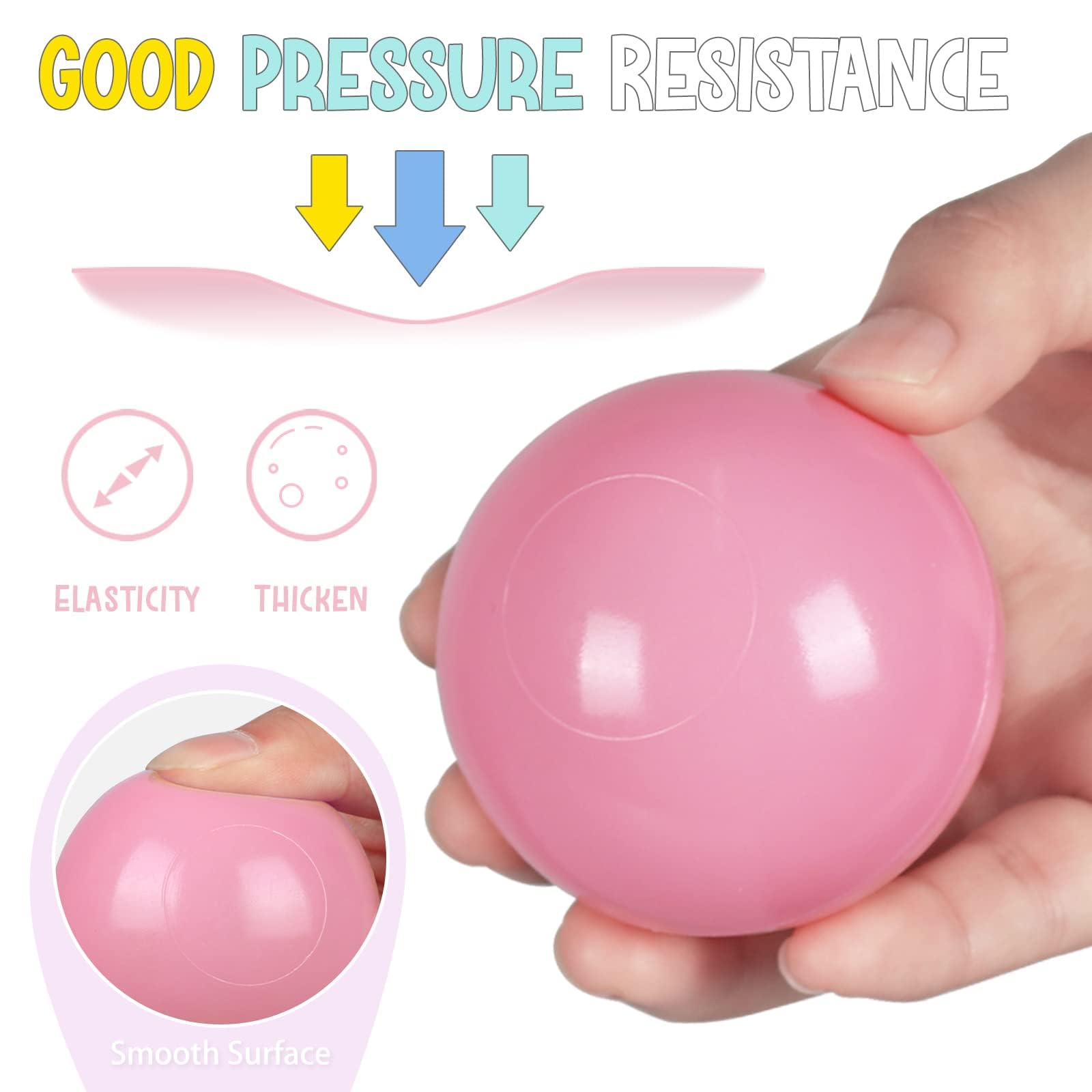 MODEREVE crush-proof yet soft balls withstand weight while remaining kid friendly