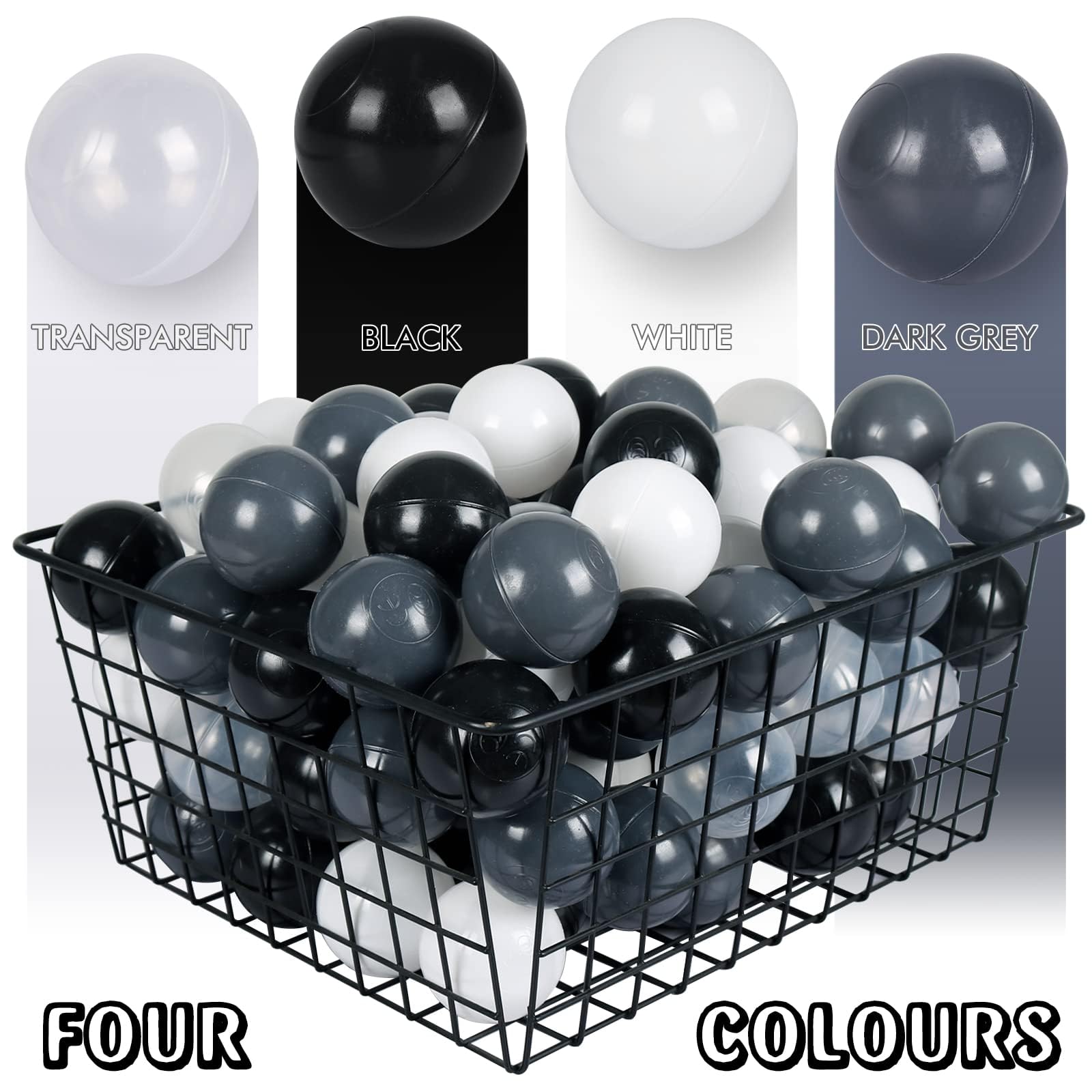 MODEREVE 2.17 inch diameter toddler-friendly balls support fine motor play.