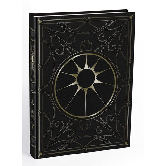 Modiphius Achtung! Cthulhu 2d20 Black Sun Exarch Collector’s Edition cover with gold foil emblem for immersive roleplay adventures.