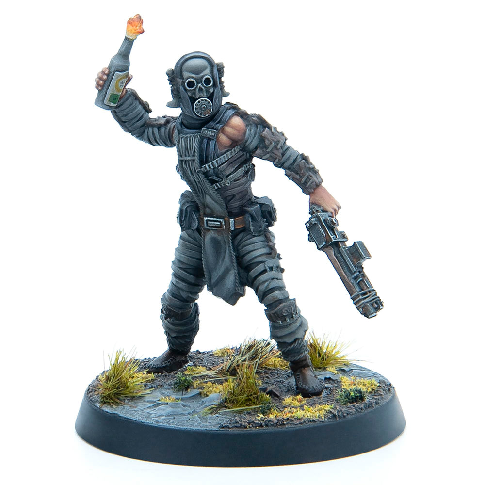 Modiphius Fallout Cult of the Mothman male cultist figure for skirmish games.