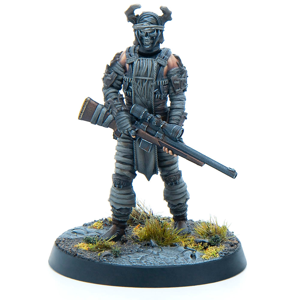 Modiphius Fallout Cult of the Mothman unpainted miniatures ready to assemble.