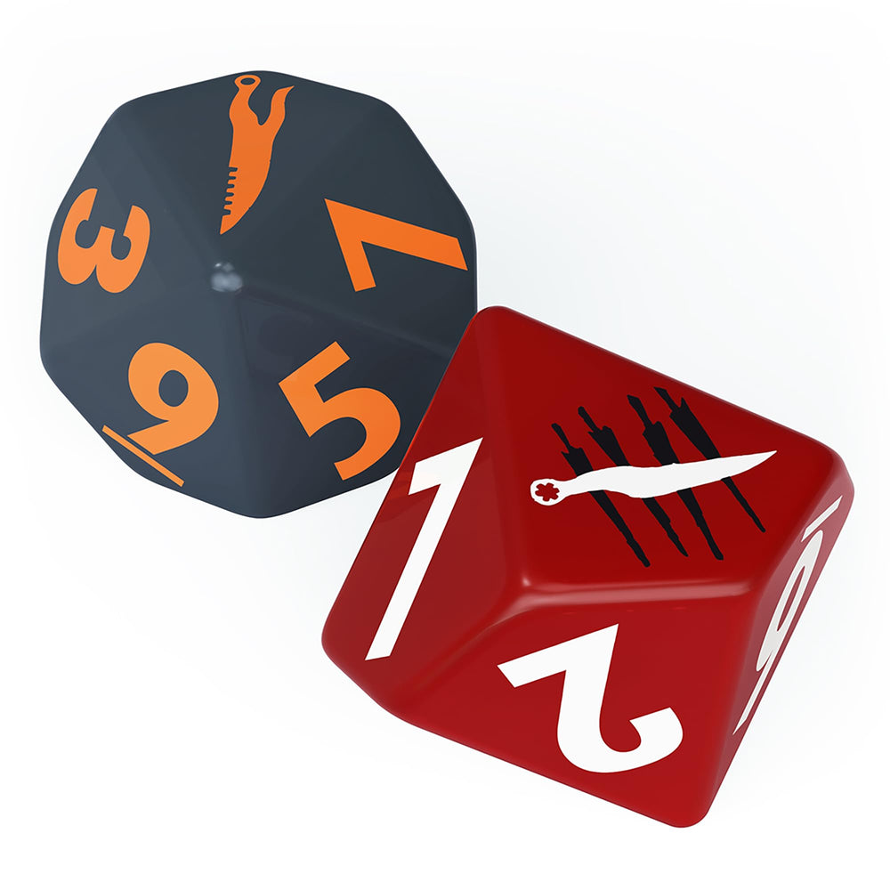 Modiphius Fallout Factions The Disciples play dice deliver reliable d10 rolls.