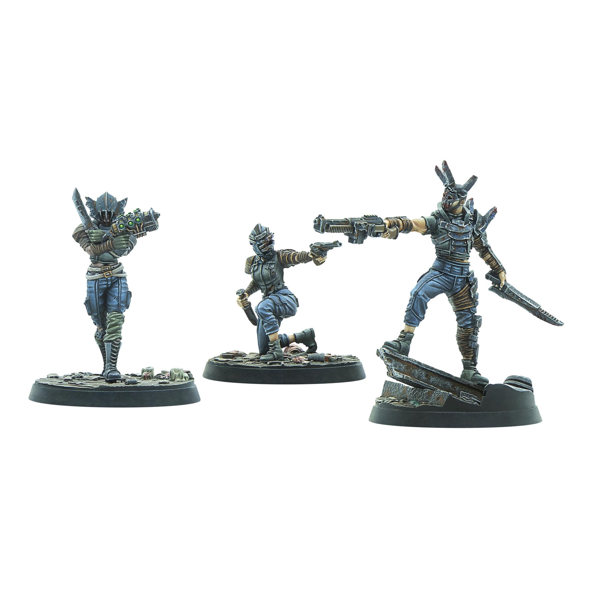 Modiphius Fallout Nuka World Nisha miniature on detailed base for battles