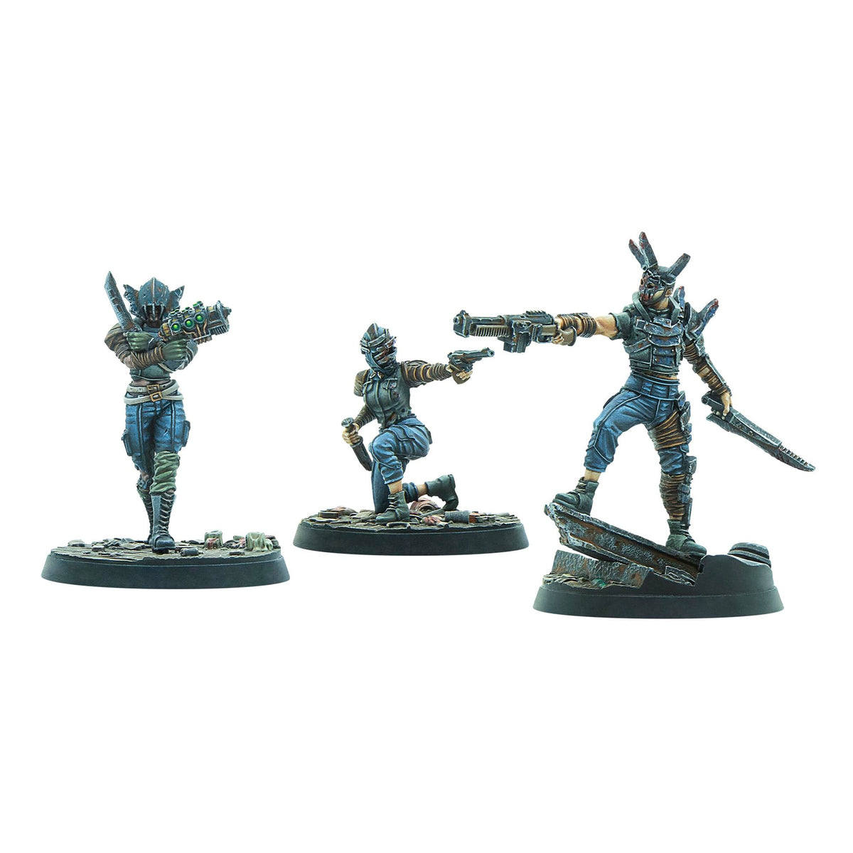 Modiphius Fallout Nuka World Nisha miniature on detailed base for battles