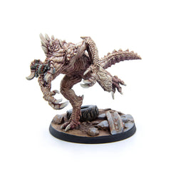 Modiphius Deathclaw base scene image showing 60mm scenic base setup.