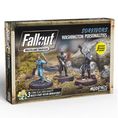 Modiphius Fallout Wasteland Warfare Three Dog figure on a detailed base for tabletop battles.