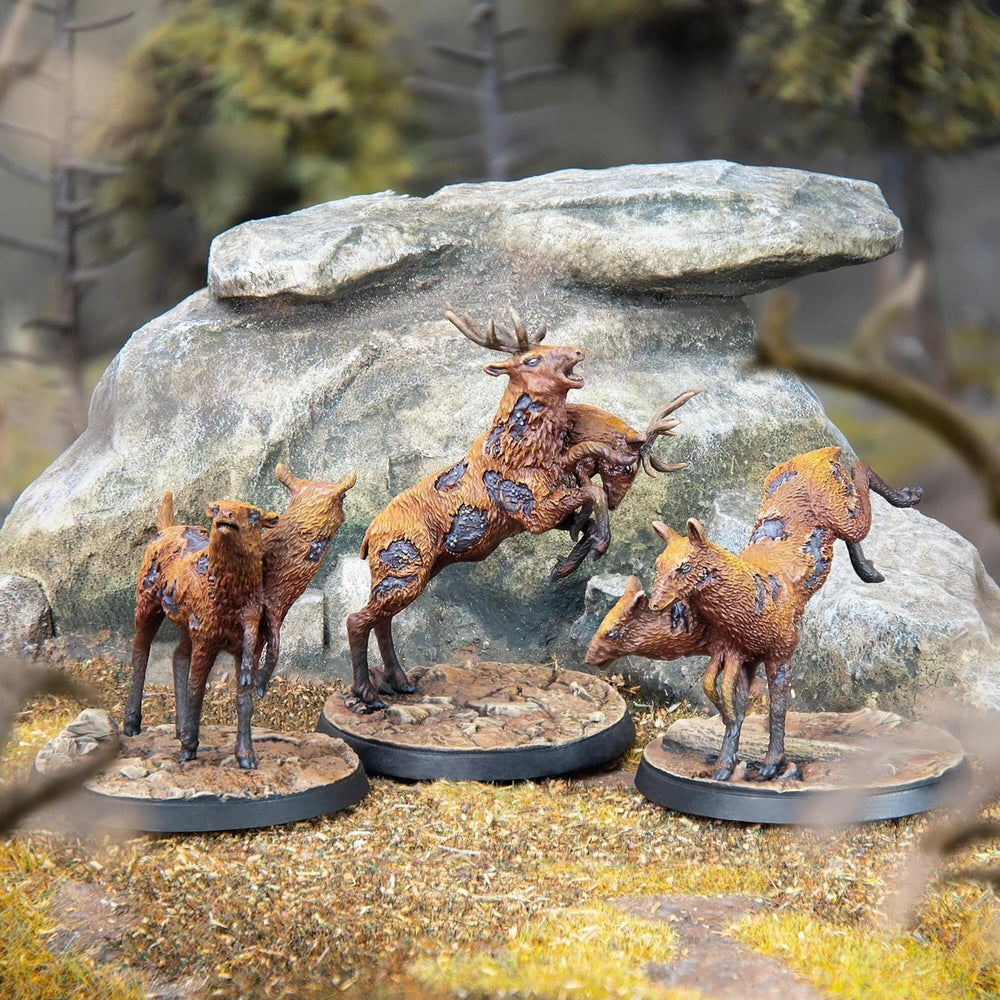 Modiphius Radstag Herd pose options support varied tabletop storytelling.