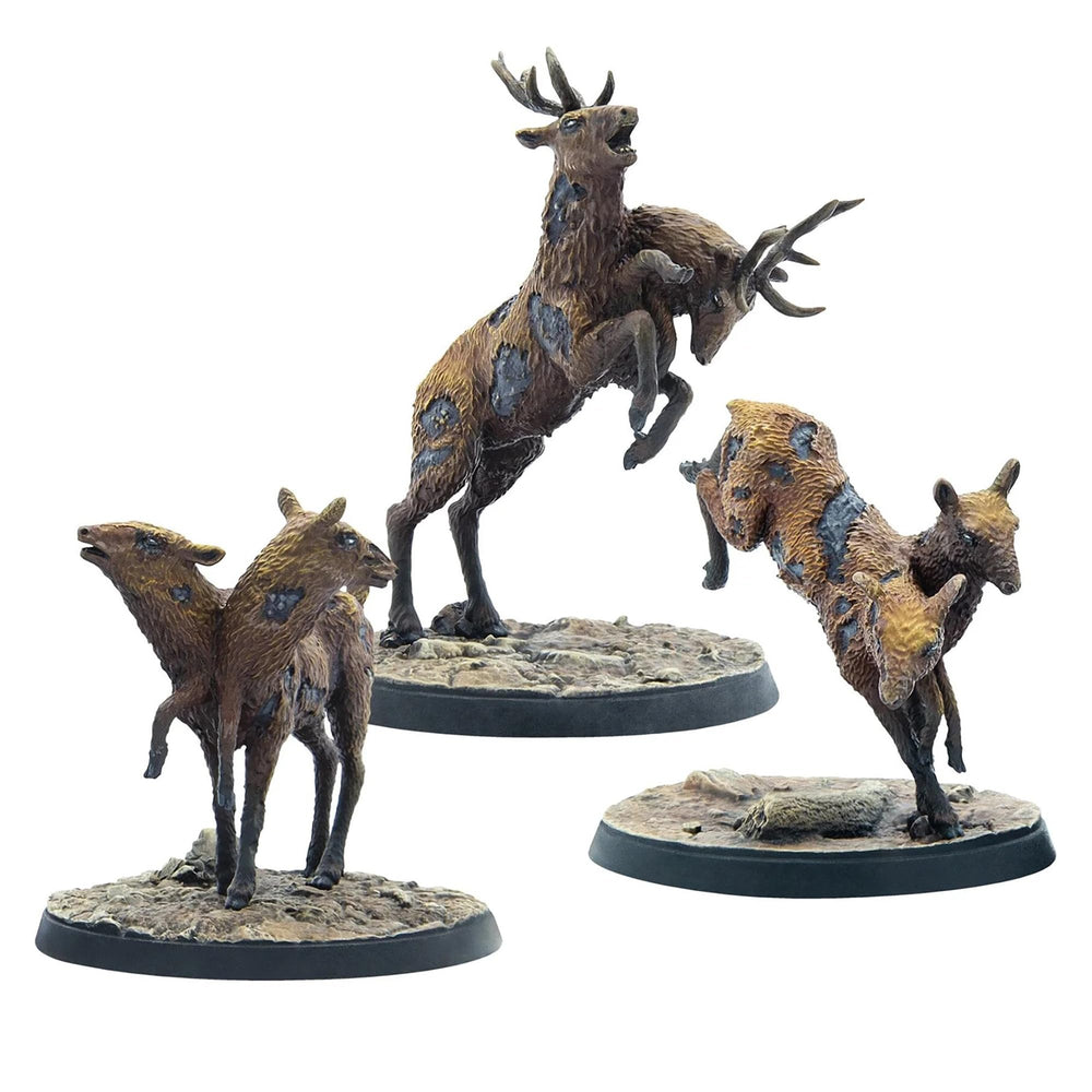 Modiphius Radstag Herd scenic bases enhance display and diorama potential.