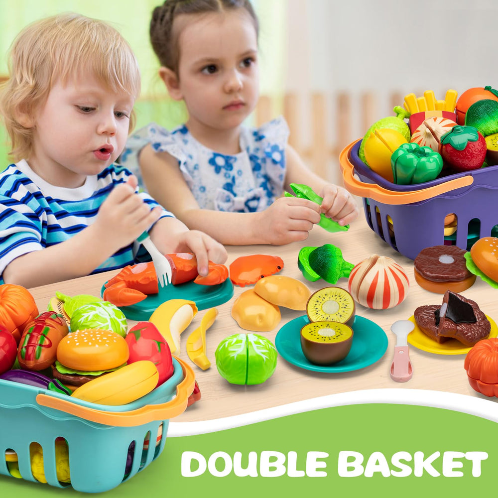 MOEAWS realistic food details aid color and name recognition during play.