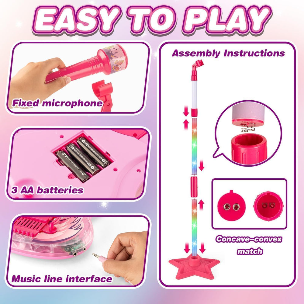 MOEAWS toy guitar with volume and song selection controls
