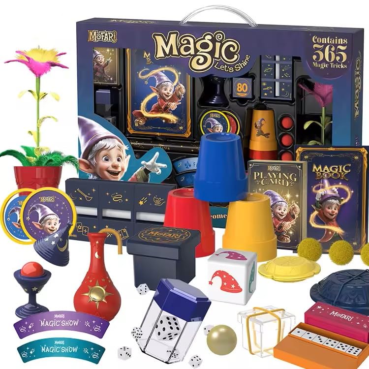 Mofari Magic Kit 365 Tricks wand and props foster imaginative play