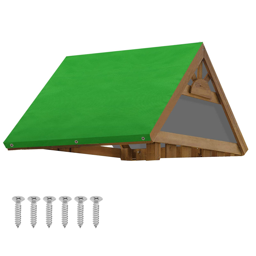MOFEEZ green tarp 52x90 provides durable shade for wooden swing sets