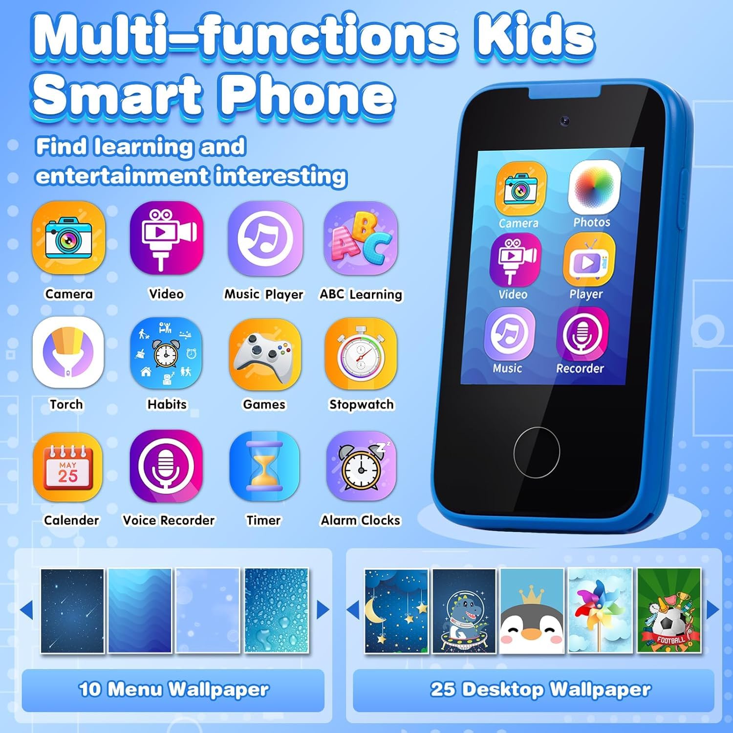 MOFGDNI kids phone dual-camera back shot captures vibrant photos with family