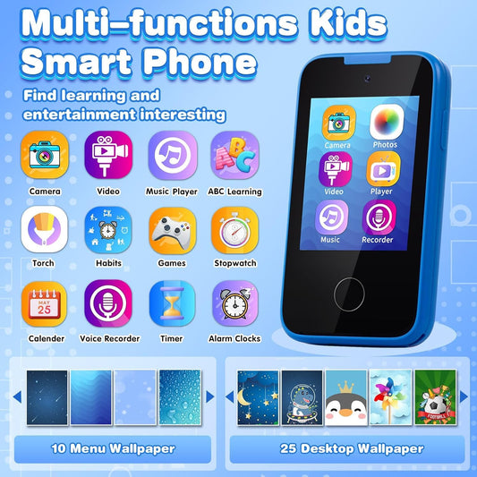 MOFGDNI kids phone dual-camera back shot captures vibrant photos with family
