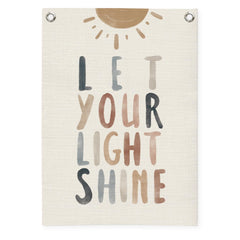 MOFUYU inspirational affirmations wall banner hung in a bright kids room