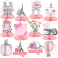 Moinchore Paris honeycomb centerpiece featuring the Eiffel Tower for elegant table decor.