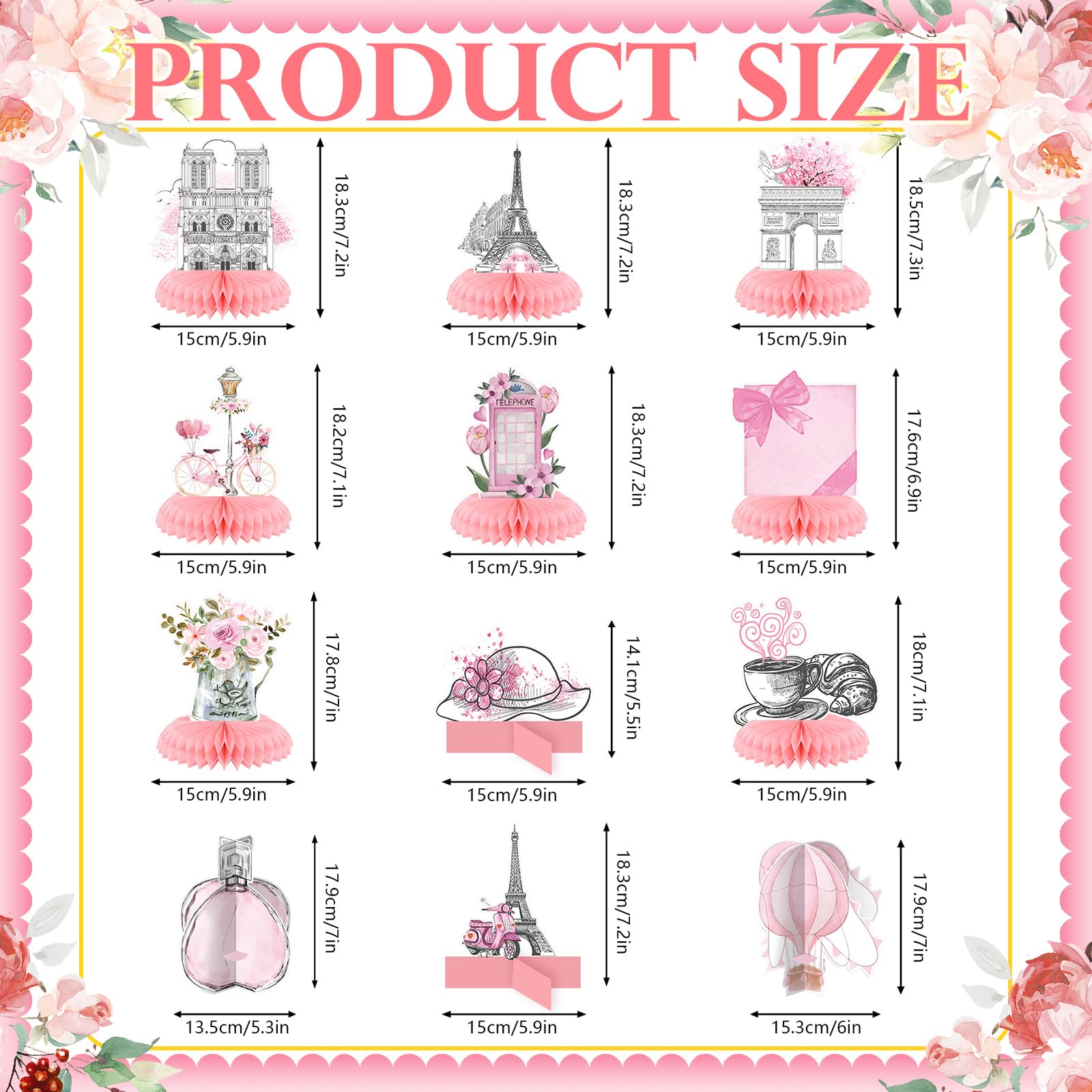 Moinchore pink perfume honeycomb centerpiece adds festive charm to parties.