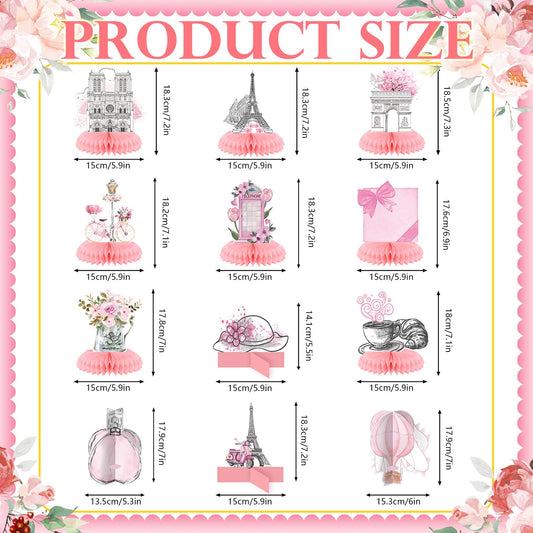 Moinchore pink perfume honeycomb centerpiece adds festive charm to parties.