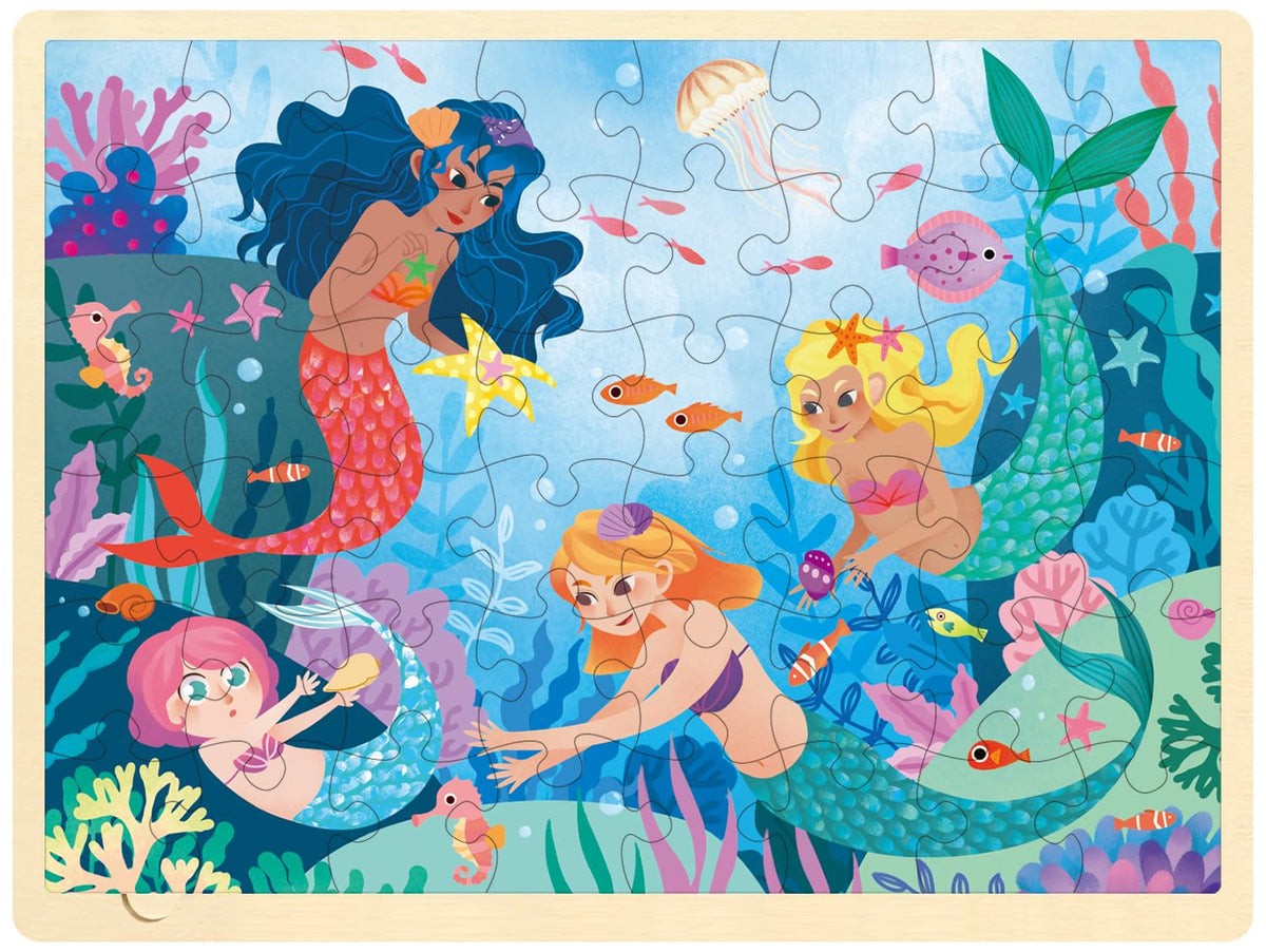 MoinKidz mermaid puzzle set pieces: unique shapes to boost problem-solving and hand-eye coordination
