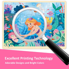MoinKidz smooth-edge wood puzzles protect little hands during busy learning sessions