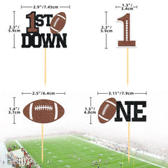 Moitkptt football style-b cupcake topper for baby shower desserts