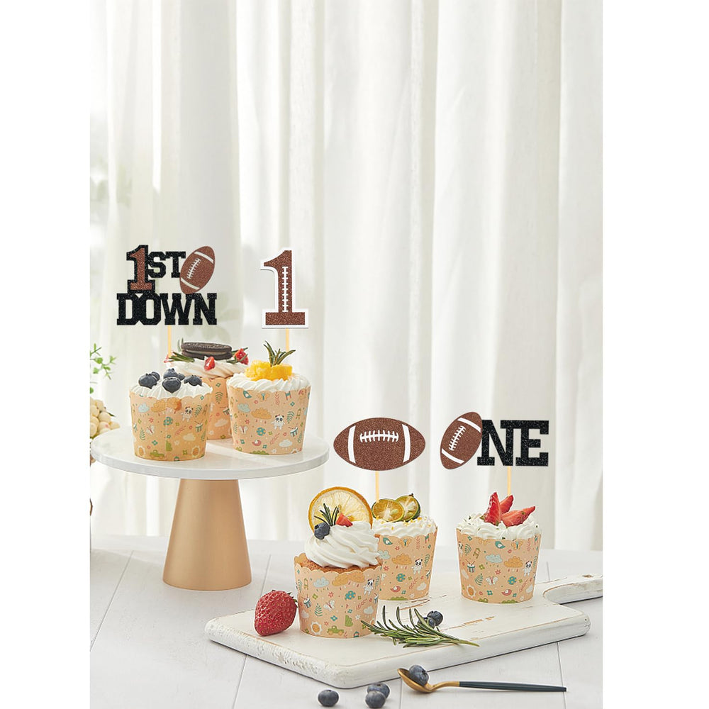 Moitkptt football style-c cupcake topper ready to use party decor
