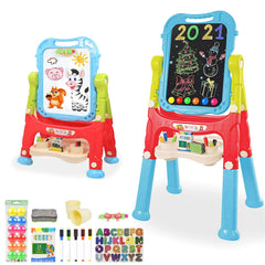 Mojitodon 360 rotation easel for kids enables versatile art sessions at home.