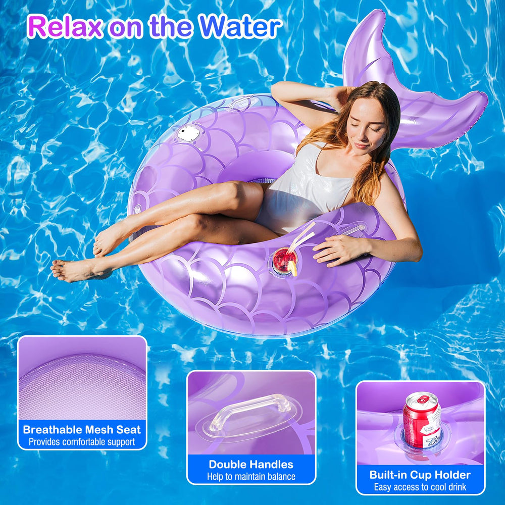 MoKo 42-inch diameter pool float offers roomy seating